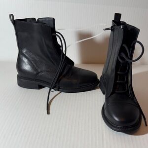 Chelsea & Violet Black Combat Boots